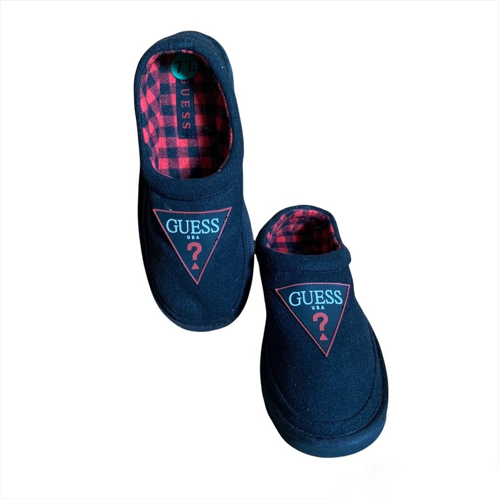NEW! - Guess Men's Soft Plush Slippers (Size: 7.5)